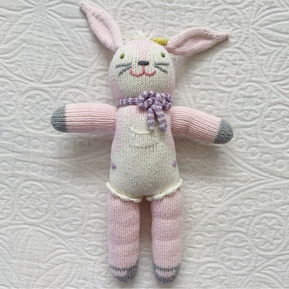 Blabla Fleur the Bunny Hand Knit Doll 12" - Picture 1 of 4